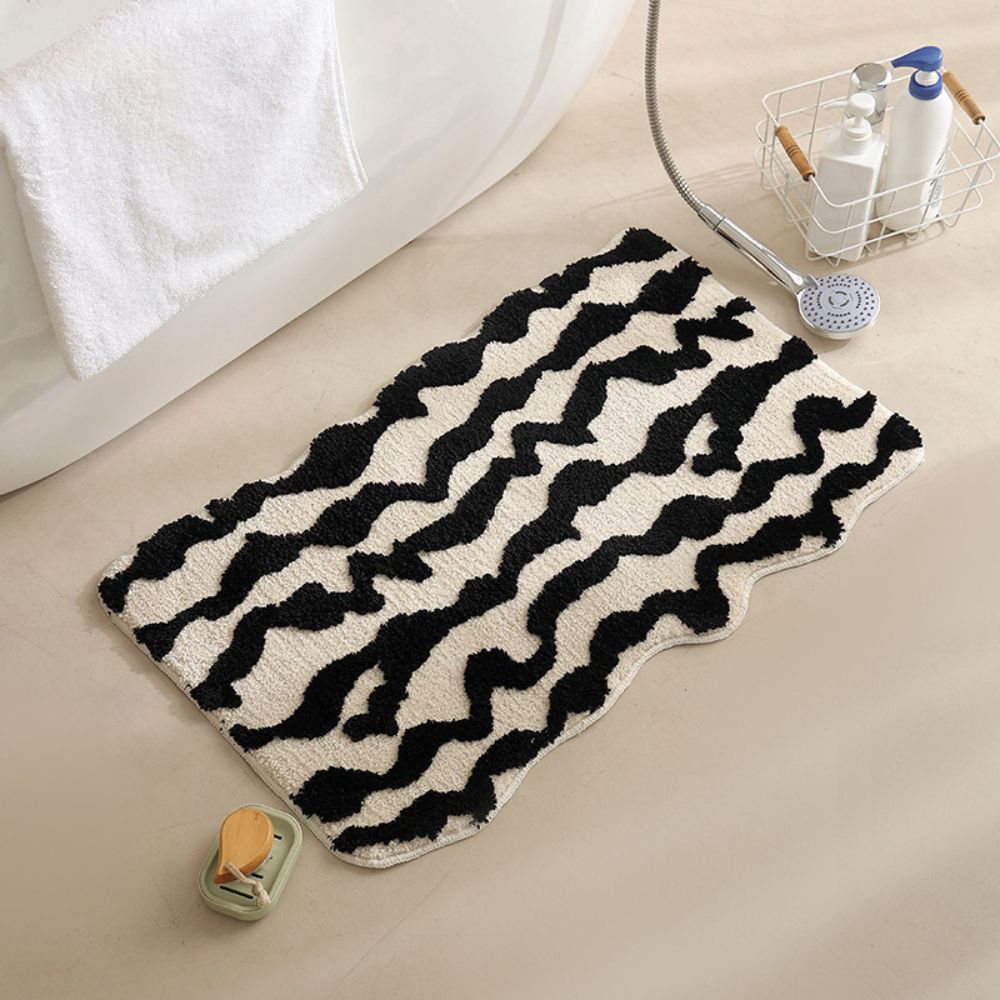 Bath mat – Soft-touch fabric – Non-slip design – Moroccan pattern – 31.5 x 19.7 in 8