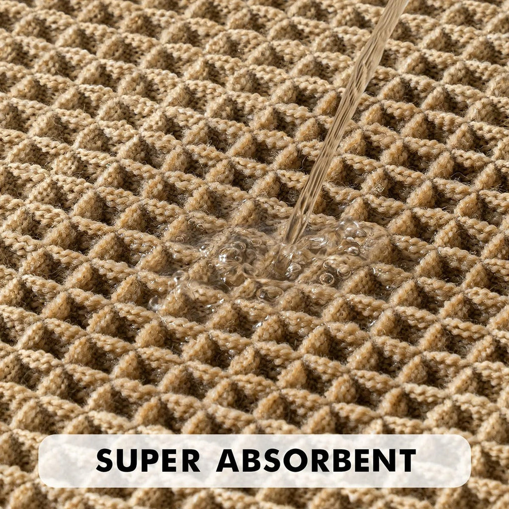 Bath mat – Soft polyester – Modern waffle design – Non-slip and absorbent – 17 x 24 in 3