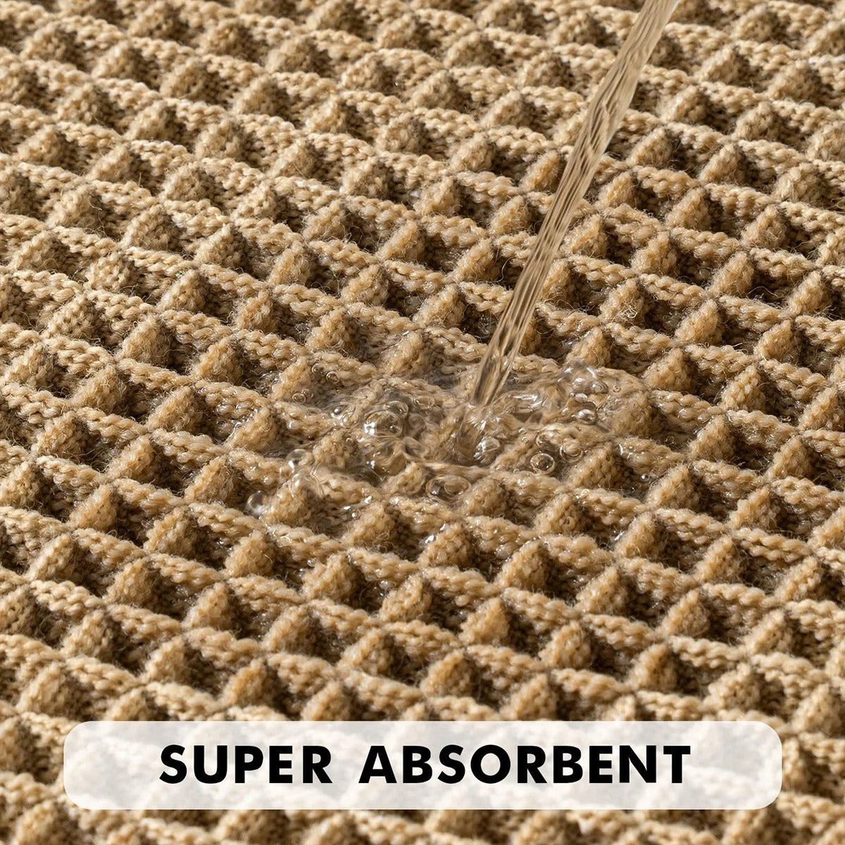 Bath mat – Soft polyester – Modern waffle design – Non-slip and absorbent – 17 x 24 in 3