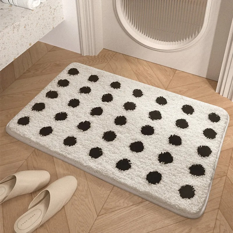 Bath mat – Super soft microfiber – Non-slip TPR backing – Stylish geometric design 3