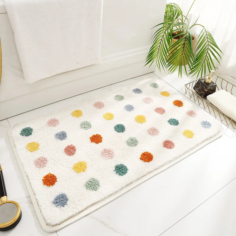 Bath mat – Super soft microfiber – Non-slip TPR backing – Stylish geometric design 6