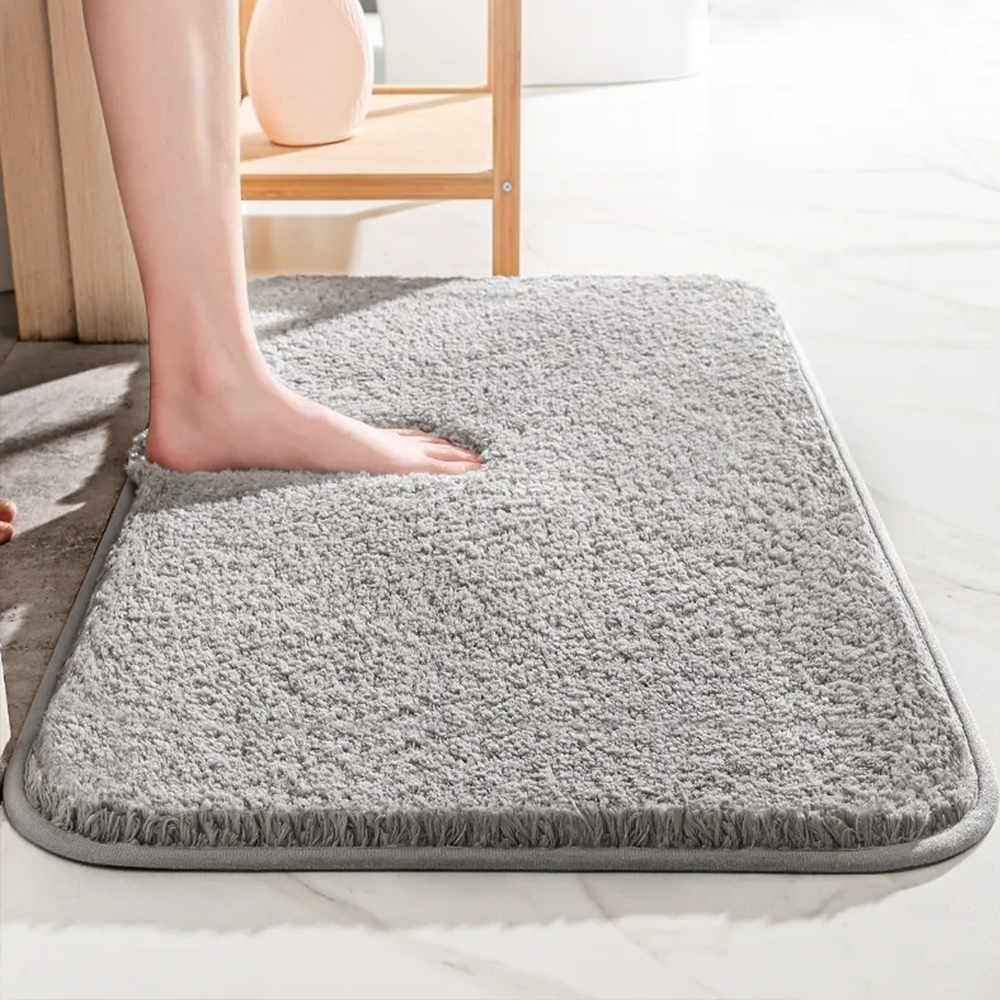 Bath mat – Ultra-soft high-pile microfiber – Non-slip design – Luxurious comfort for bathroom 0