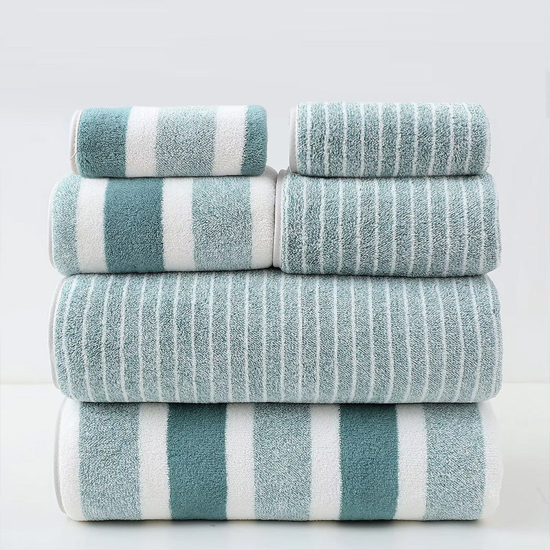 Bath towel set – Luxurious coral microfiber – Ultra-soft and quick-drying – 8-piece spa comfort collection 6