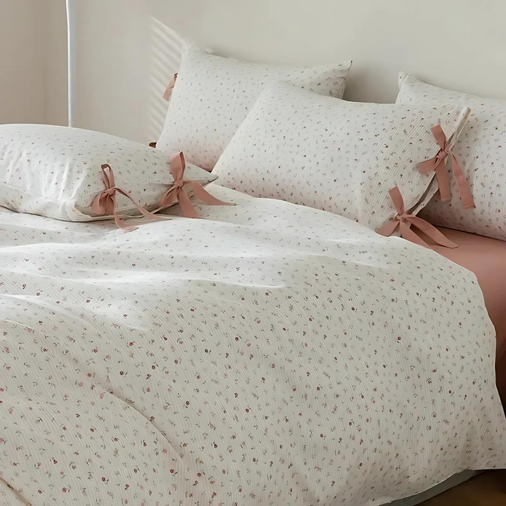 Bedding set – 100% cotton – Floral design – Elegant and cozy bedroom update 0