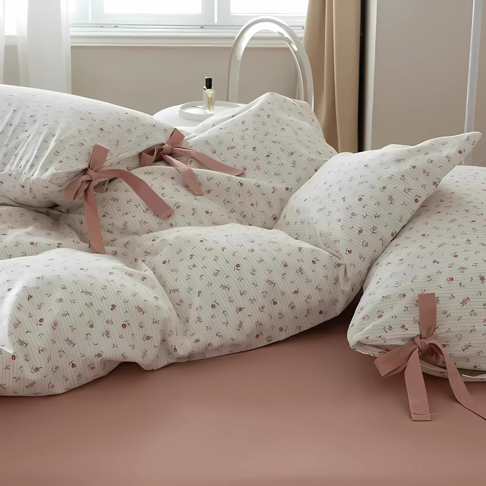 Bedding set – 100% cotton – Floral design – Elegant and cozy bedroom update 1