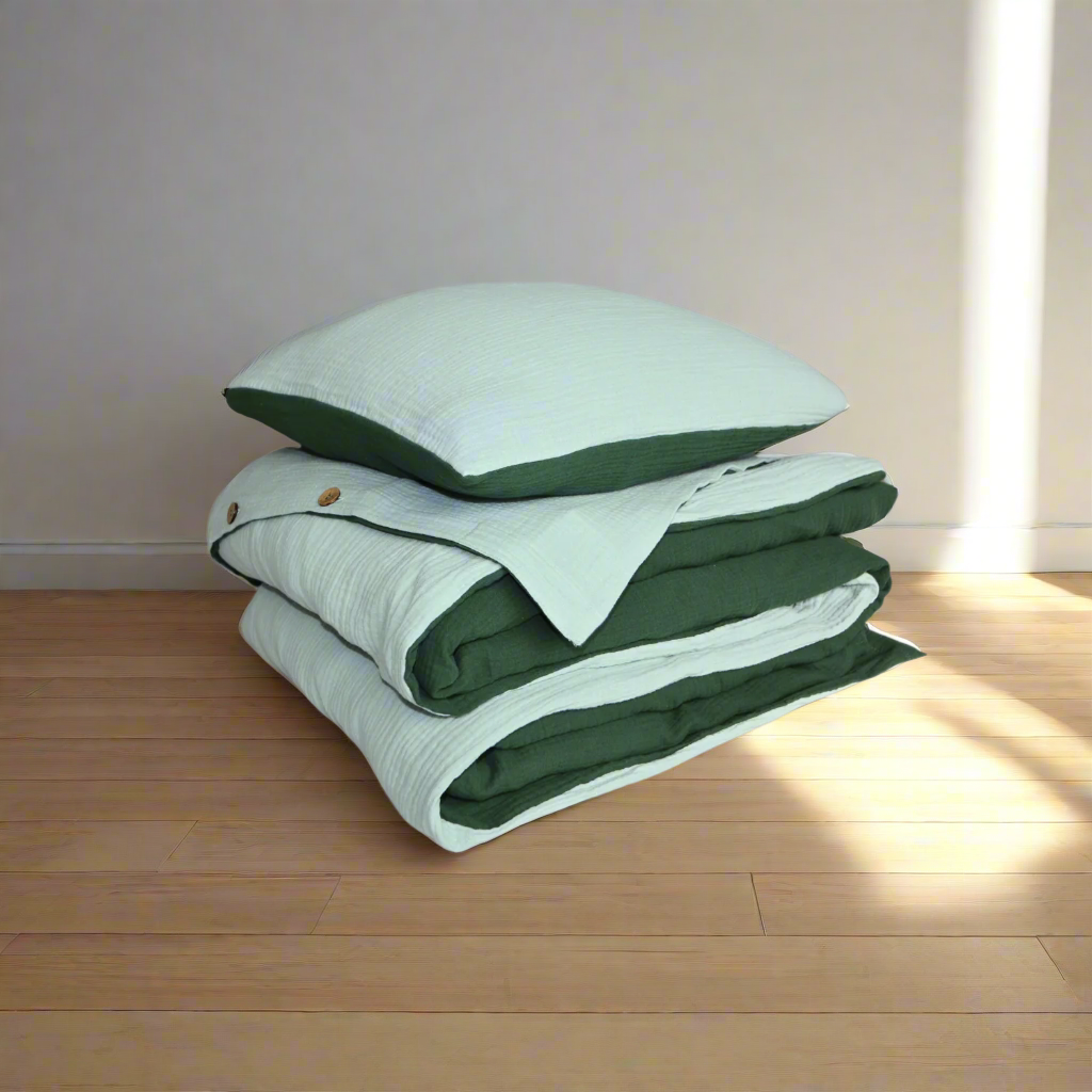 Bedding set – 100% organic cotton – Soft and breathable – Two-tone design – Luxurious duvet covers 3