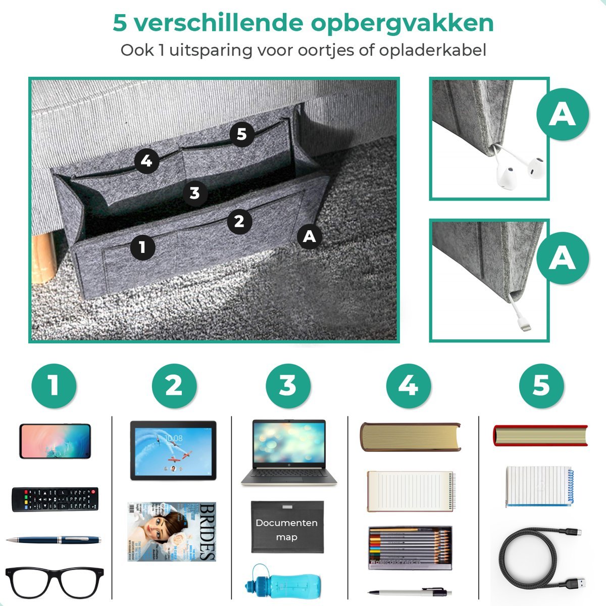 Versatile Storage Bag for Bed or Sofa – Effortless Organization