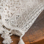 Bohemian Beige Cotton Tassel Curtain for Living Room - Hollow-Out Design, Elegant Home Decor 8