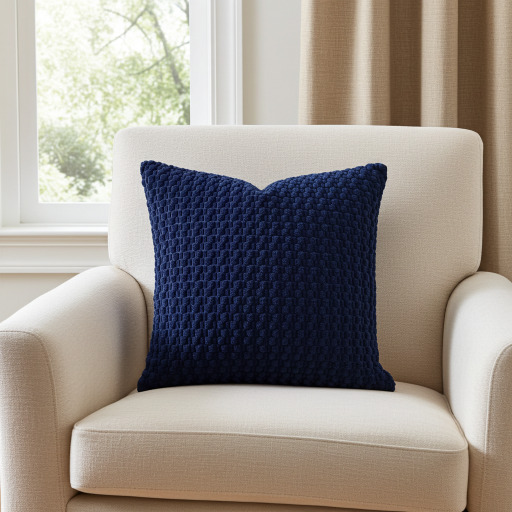 Boho Striped Corduroy Pillow Cover - Double-Sided Decorative Accent