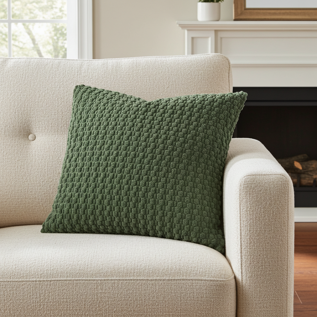 Boho Striped Corduroy Pillow Cover - Double-Sided Decorative Accent