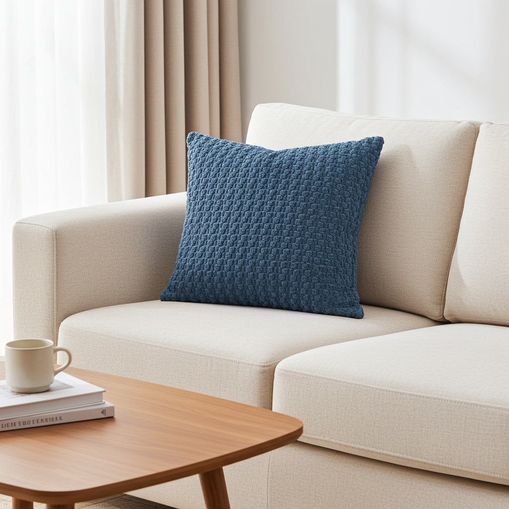 Boho Striped Corduroy Pillow Cover - Double-Sided Decorative Accent