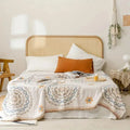 Boho Mandala Cotton Throw Blanket – Soft and Versatile 0