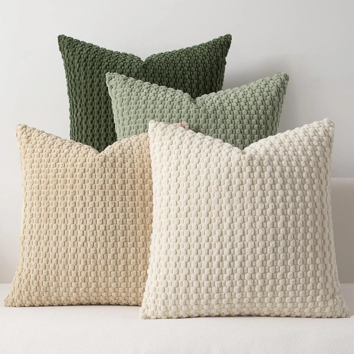 Boho striped corduroy pillow cover in warm earth tones, featuring a double-sided design with vibrant patterns. Ideal for adding a textured accent to your 0
