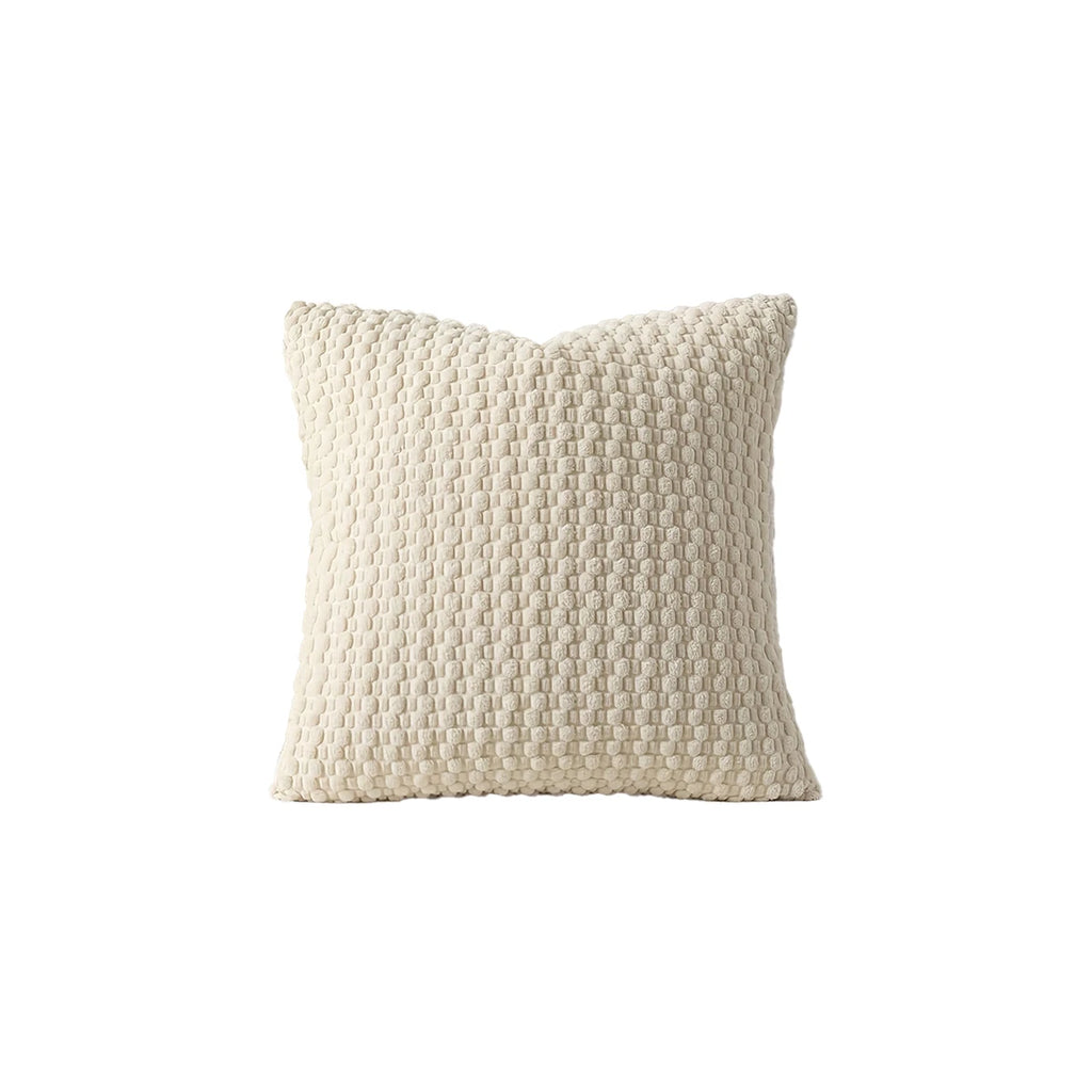 Boho striped corduroy pillow cover featuring a double-sided design in earthy tones. The soft texture and vibrant stripes add a cozy touch to any living 12