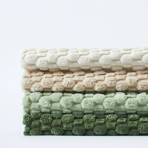 Boho striped corduroy pillow cover featuring a double-sided design in earthy tones. Soft and textured, this decorative accent adds a cozy touch to any 2