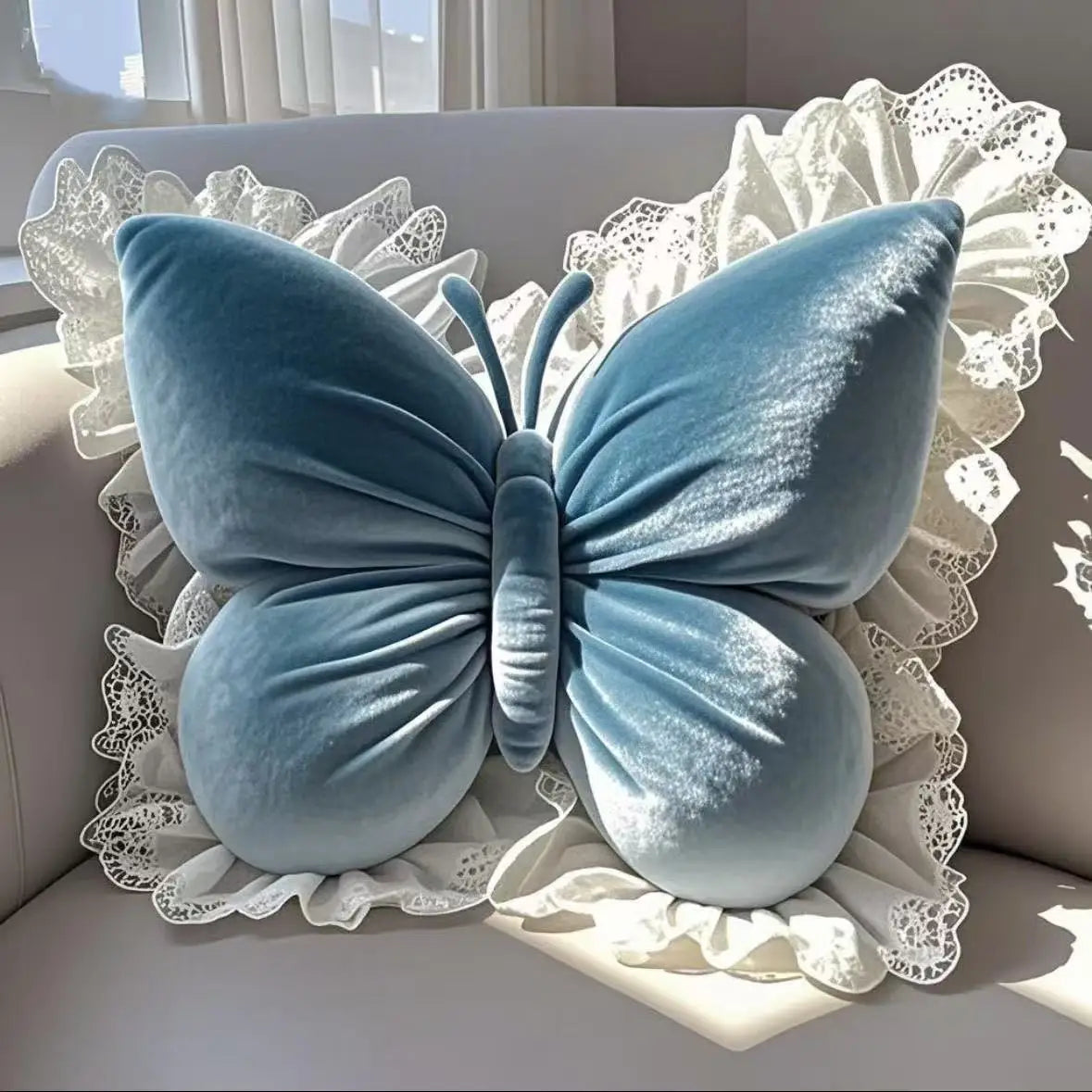 Bow pillow – Soft plush – Pink and beige – Versatile cushion for home, office, or car – 18 x 18 in 3