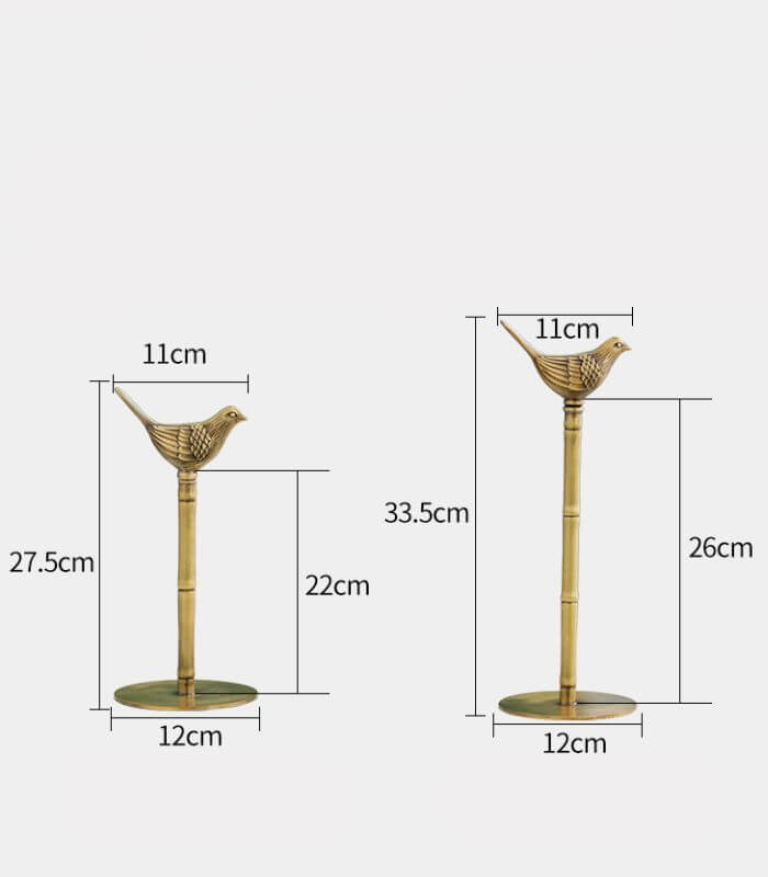 Brass paper towel holder – Elegant golden finish – Bird finial design – Stylish kitchen or bathroom accent 3