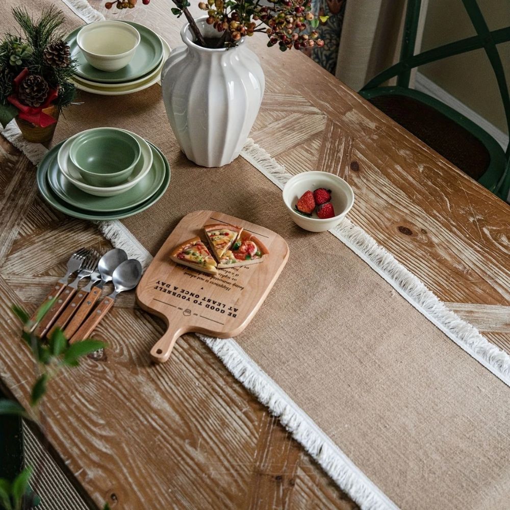 Burlap Table Runner - Natural Jute, 13 x 72 Inch, Minimalist Design for Dining and Events 2