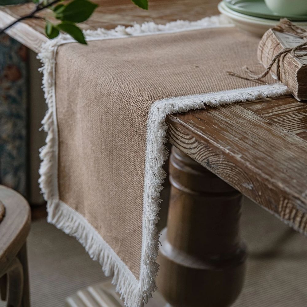 Burlap Table Runner - Natural Jute, 13 x 72 Inch, Minimalist Design for Dining and Events 3