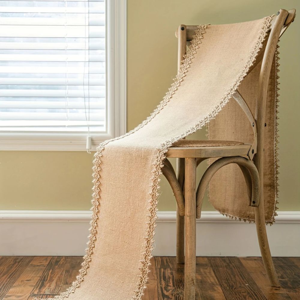 Burlap Table Runner - Natural Jute, 13 x 72 Inch, Minimalist Design for Dining and Events 4