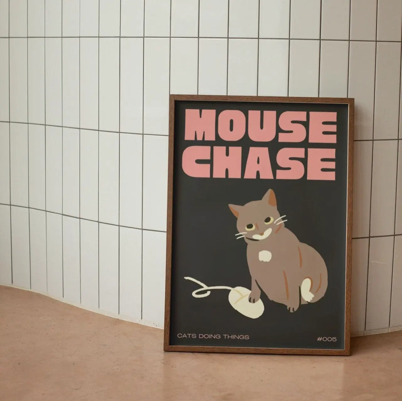 Canvas prints – Premium black polyester – Playful cat design – Unique wall art for home or café décor 7