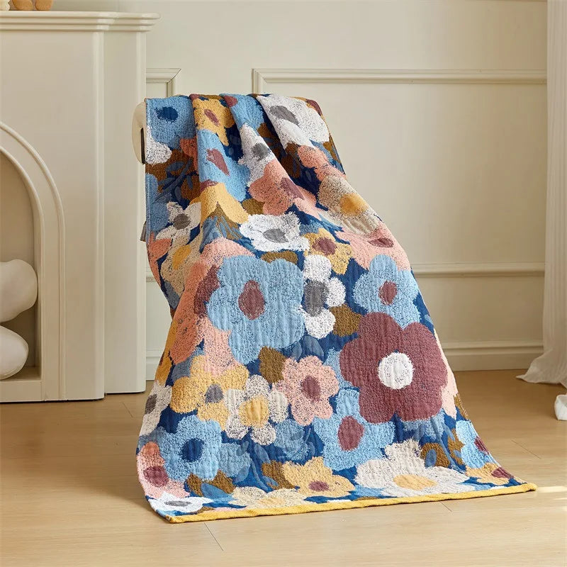 Cartoon Gauze Bath Towel, Soft 4-Layer Cotton, 31.5x63 Inches, Fun Design for Kids and Adults 8