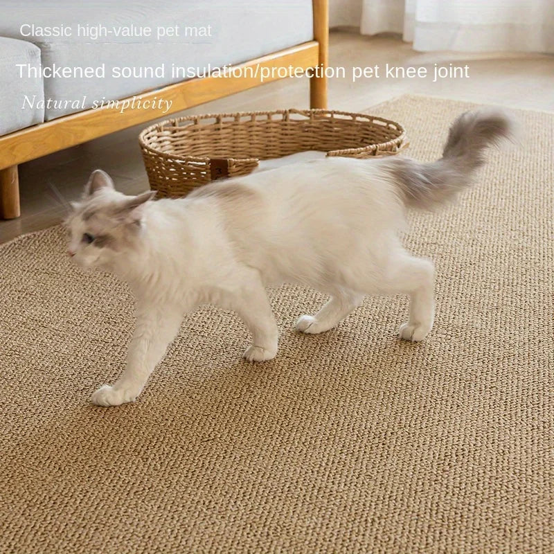 Durable polyester cat scratching pad with a stylish design, featuring a textured surface for scratching and lounging. Ideal for keeping cats entertained while protecting furniture. 5