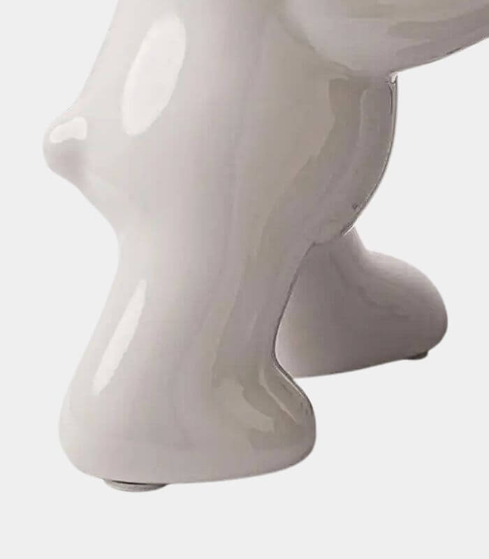 Ceramic bookends – Playful teddy bear design – Black and white with gold detailing – Charming decorative bookends for any room 4
