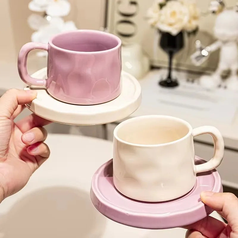 Ceramic coffee mug – Classic white – 300 ml – Includes saucer – Perfect for home or office 1