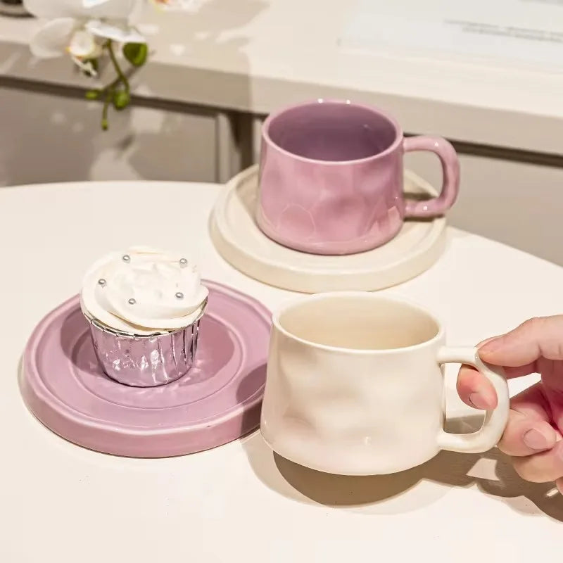 Ceramic coffee mug – Classic white – 300 ml – Includes saucer – Perfect for home or office 2