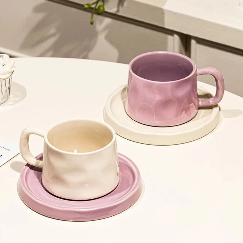 Ceramic coffee mug – Classic white – 300 ml – Includes saucer – Perfect for home or office 3