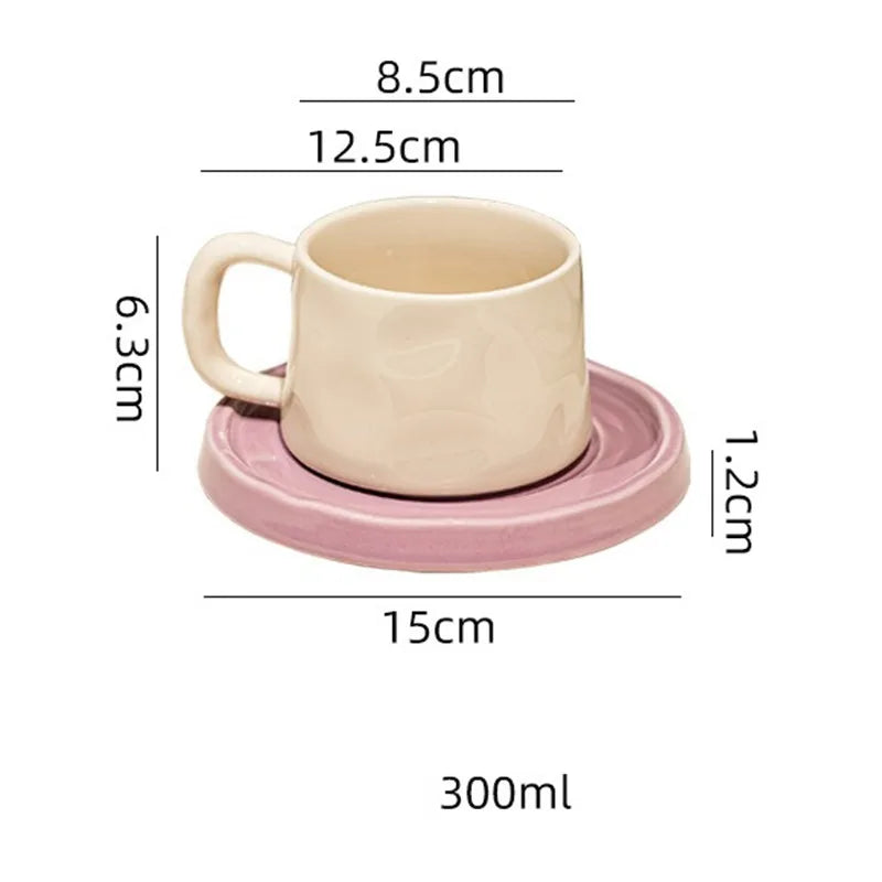 Ceramic coffee mug – Classic white – 300 ml – Includes saucer – Perfect for home or office 5