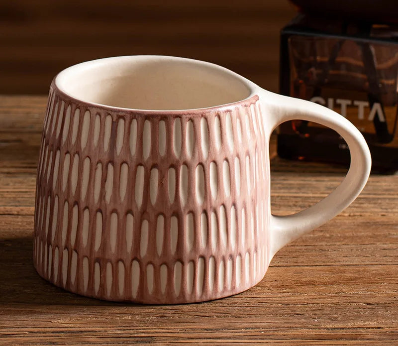 Ceramic coffee mug – Vintage floral design – Large capacity – Perfect for home or office use 10