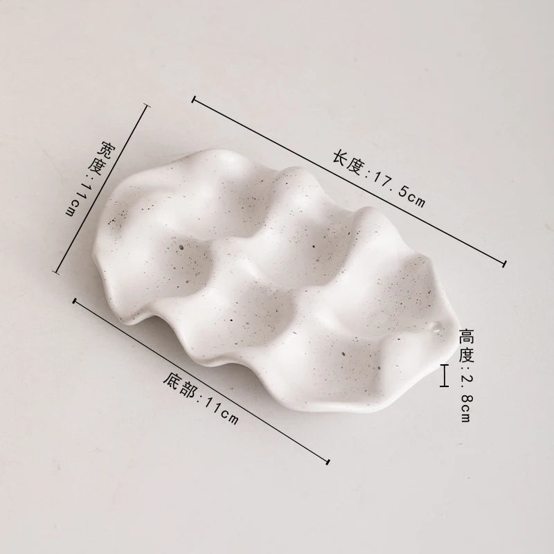 Ceramic egg tray – White – Fresh-keeping storage for kitchen and refrigerator – Elegant design 5
