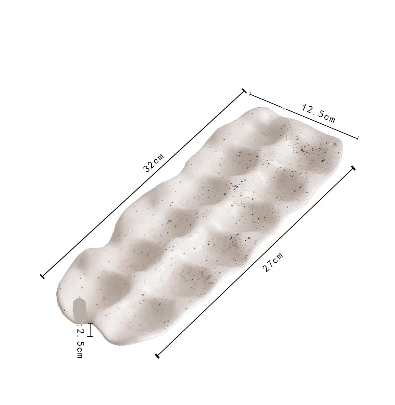 Ceramic egg tray – White – Fresh-keeping storage for kitchen and refrigerator – Elegant design 6