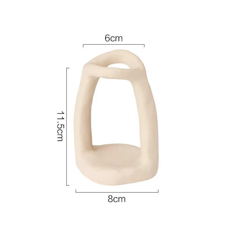Ceramic holder – Premium material – Minimalist Nordic design – Versatile storage for bathroom or office – 3.1 x 3.1 x 4.5 in 0