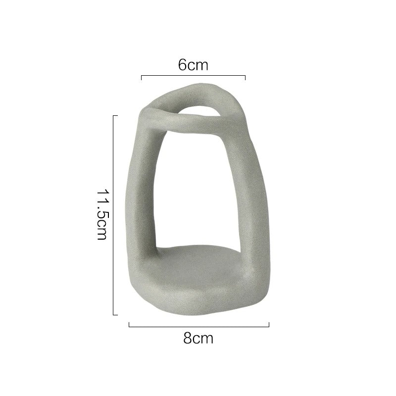 Ceramic holder – Premium material – Minimalist Nordic design – Versatile storage for bathroom or office – 3.1 x 3.1 x 4.5 in 6