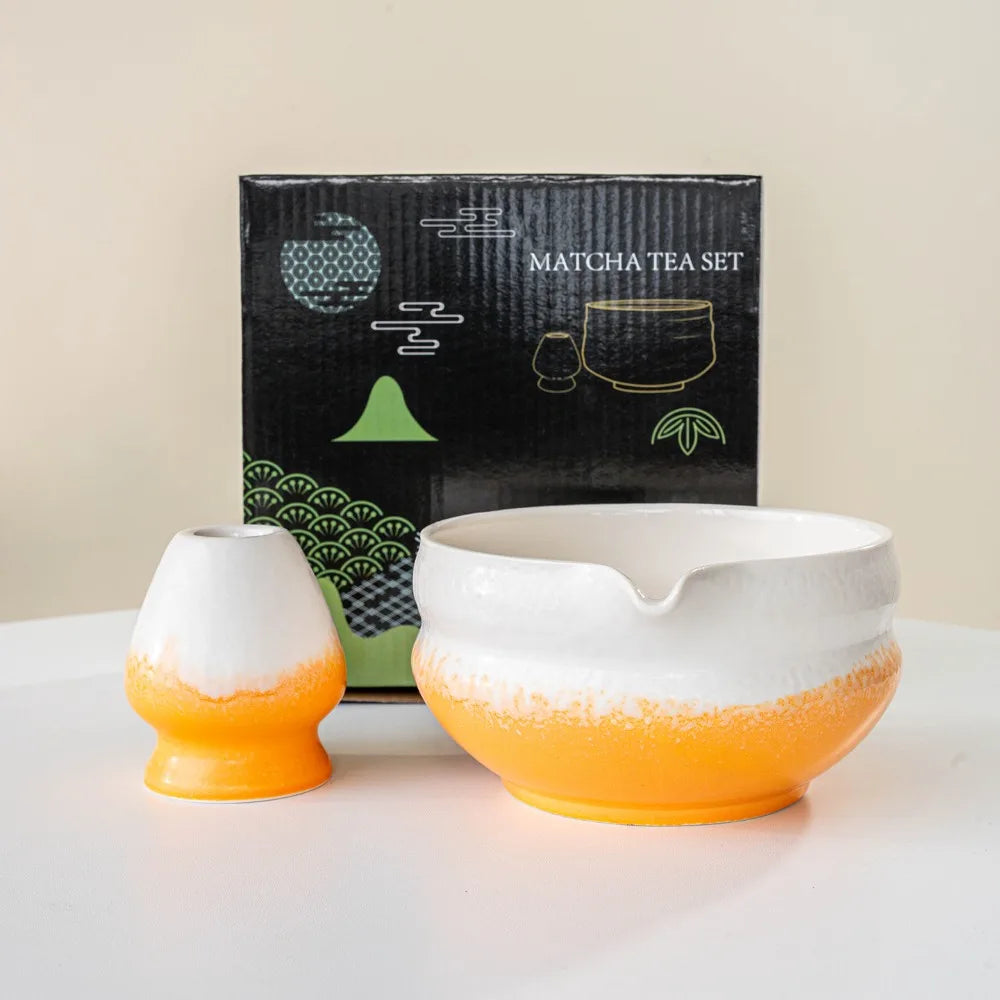 Ceramic matcha bowl with spout – Multicolored design – Perfect for tea lovers and Japanese matcha preparation 12