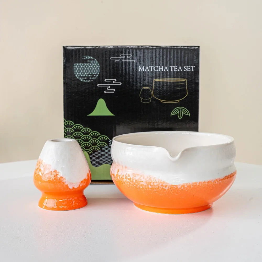 Ceramic matcha bowl with spout – Multicolored design – Perfect for tea lovers and Japanese matcha preparation 15