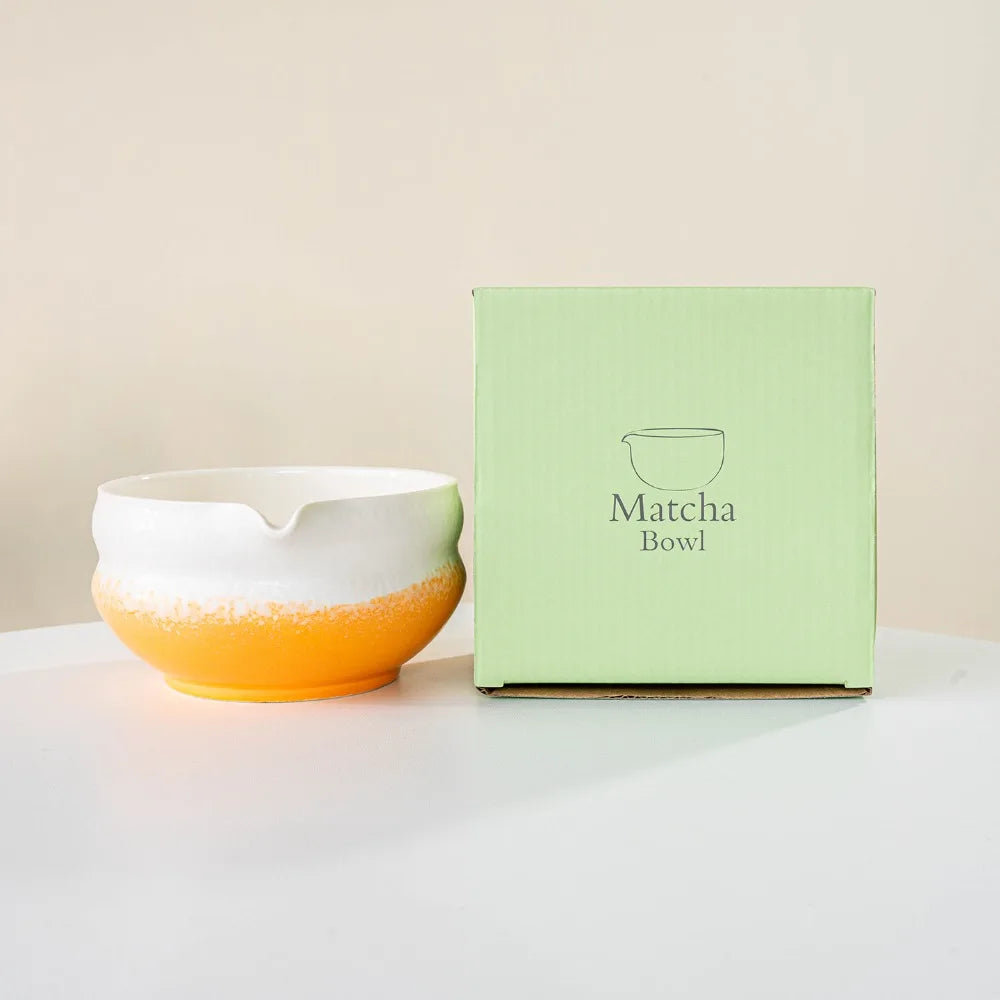 Ceramic matcha bowl with spout – Multicolored design – Perfect for tea lovers and Japanese matcha preparation 6