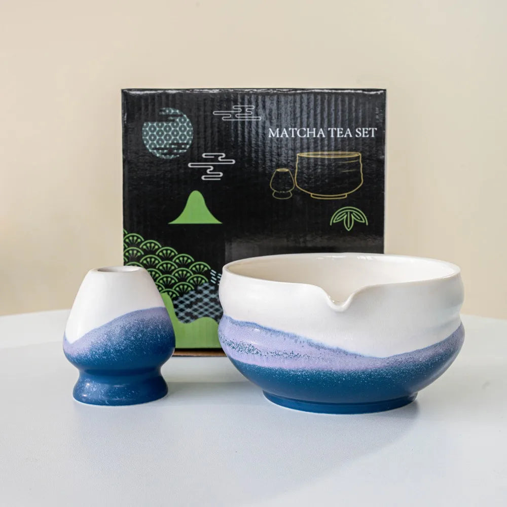 Ceramic matcha bowl with spout – Multicolored design – Perfect for tea lovers and Japanese matcha preparation 8