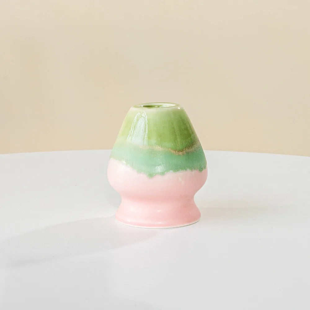 Ceramic matcha bowl with spout – Multicolored design – Perfect for tea lovers and Japanese matcha preparation 9