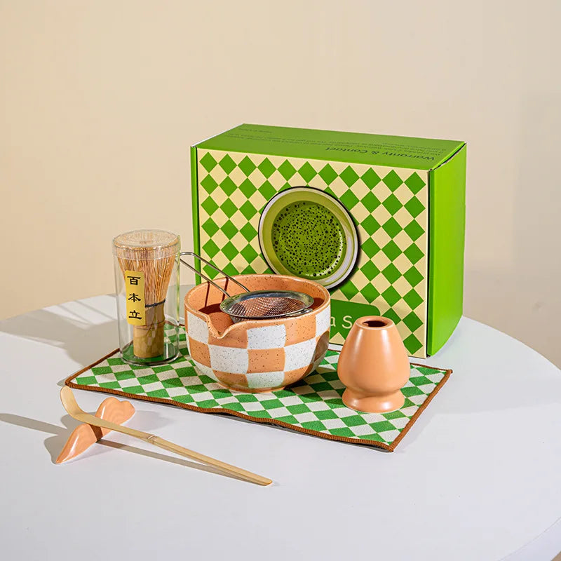 Ceramic matcha tea set – 8-piece Japanese-style – Includes bowl, whisk, and utensils – Perfect gift for tea lovers 10