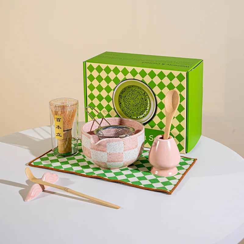 Ceramic matcha tea set – 8-piece Japanese-style – Includes bowl, whisk, and utensils – Perfect gift for tea lovers 11