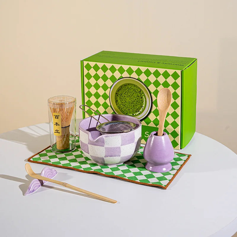 Ceramic matcha tea set – 8-piece Japanese-style – Includes bowl, whisk, and utensils – Perfect gift for tea lovers 14