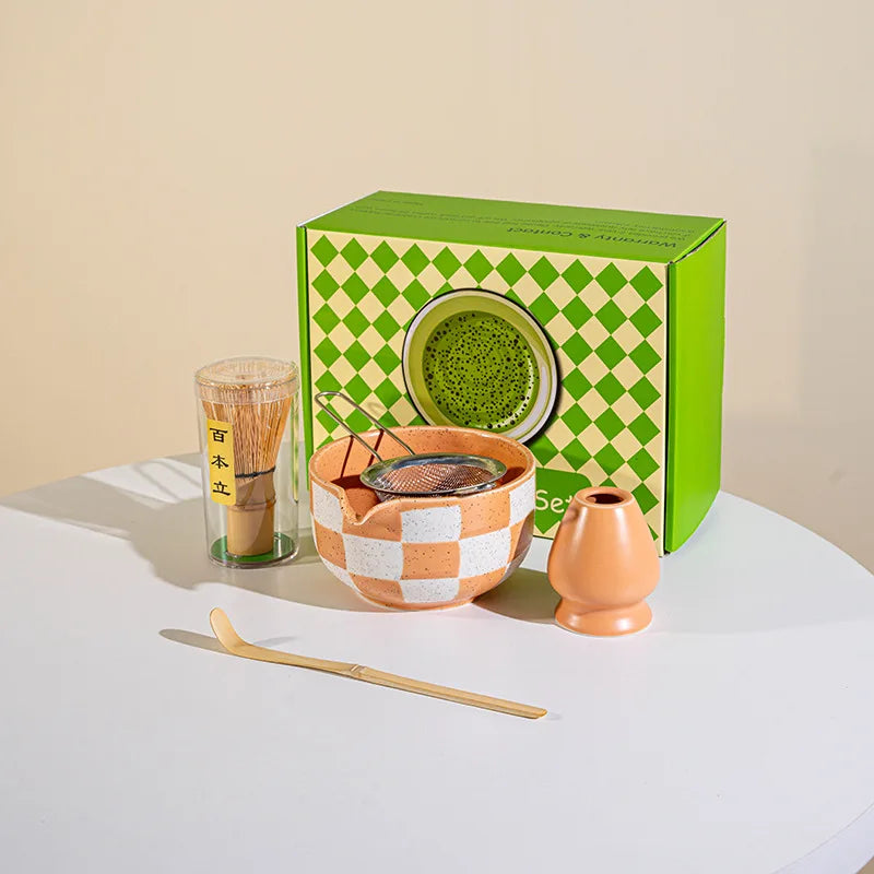 Ceramic matcha tea set – 8-piece Japanese-style – Includes bowl, whisk, and utensils – Perfect gift for tea lovers 16