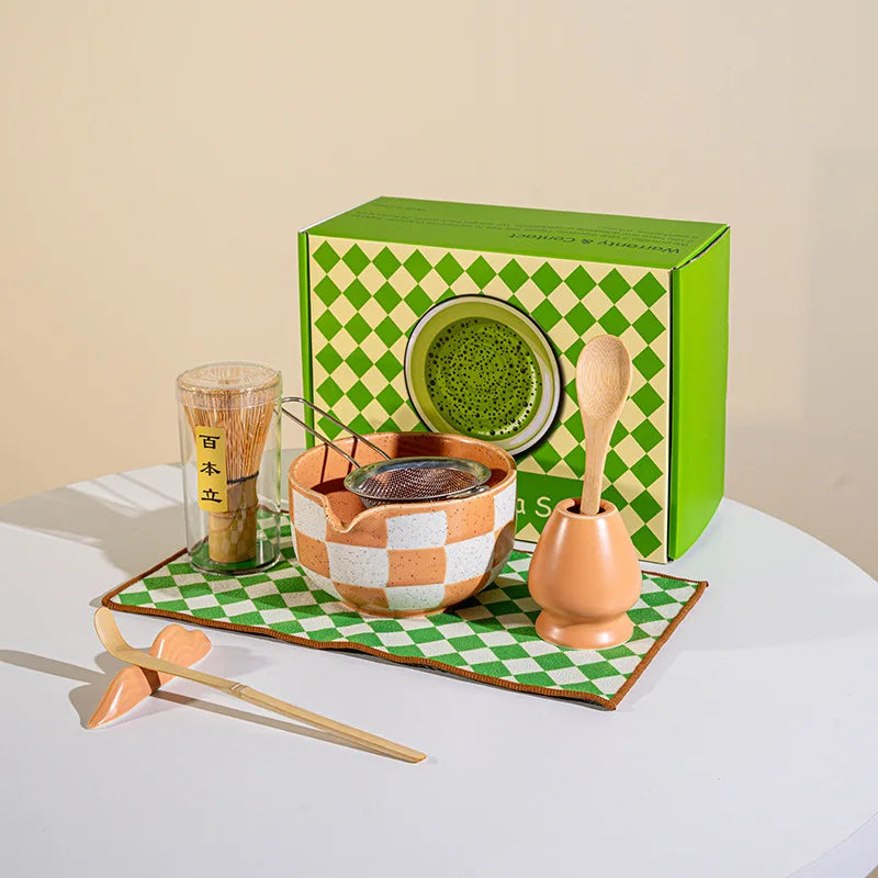 Ceramic matcha tea set – 8-piece Japanese-style – Includes bowl, whisk, and utensils – Perfect gift for tea lovers 18
