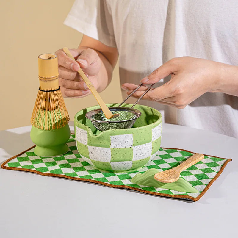 Ceramic matcha tea set – 8-piece Japanese-style – Includes bowl, whisk, and utensils – Perfect gift for tea lovers 2
