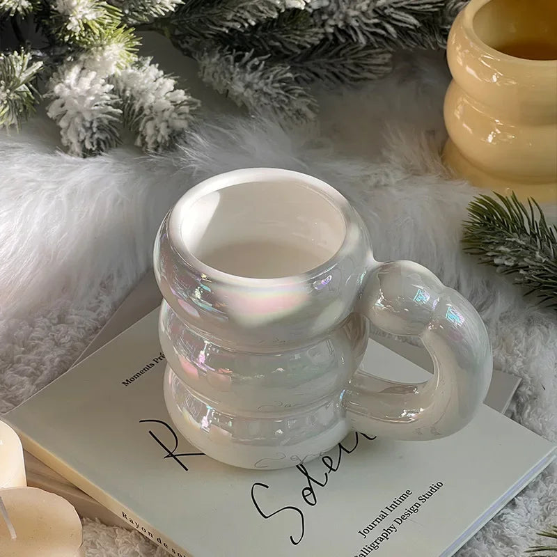 Ceramic mug – Chubby design – Multiple colors – Nordic style for home or office – 14.2 fl oz 10