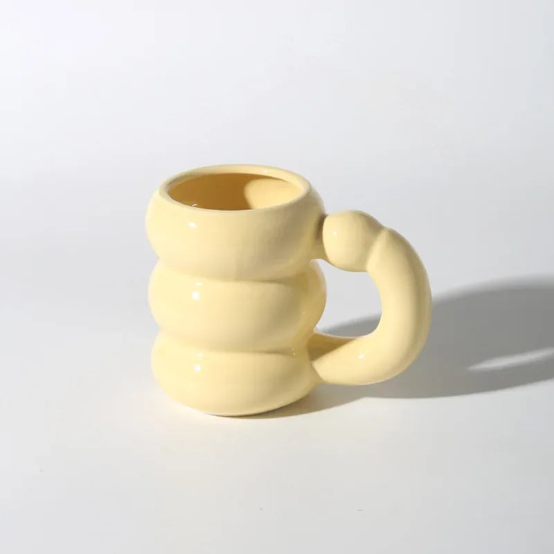 Ceramic mug – Chubby design – Multiple colors – Nordic style for home or office – 14.2 fl oz 6